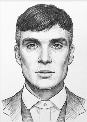 Finished pencil portrait sketch