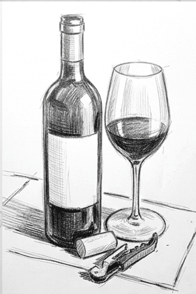 Studio still life — final sketch