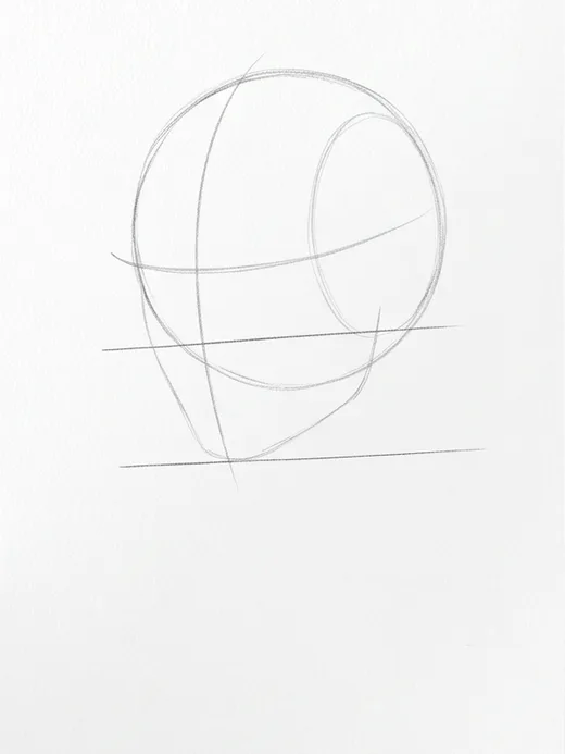 Portrait tutorial drawing stage 4