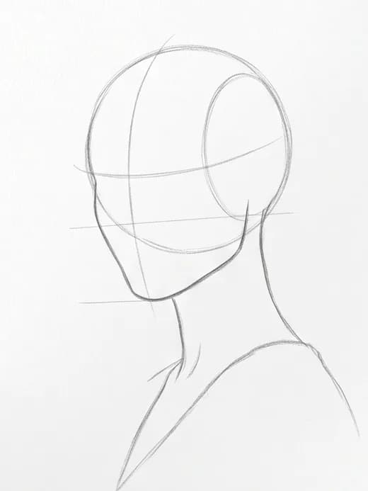 Portrait tutorial drawing stage 5