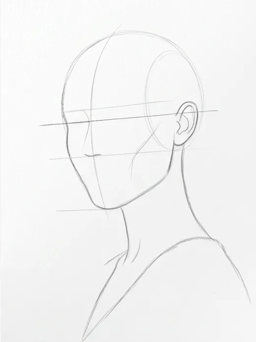 Portrait tutorial drawing stage 6