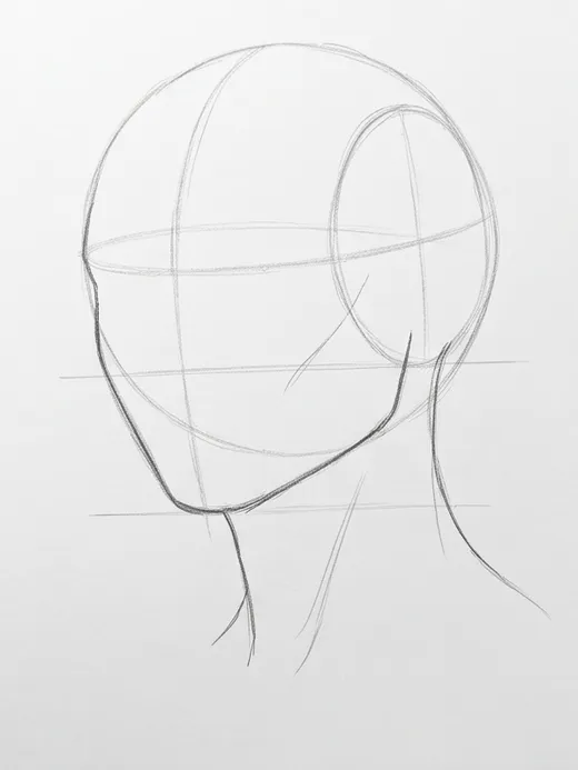 Zendaya drawing stage 5: Refined contour