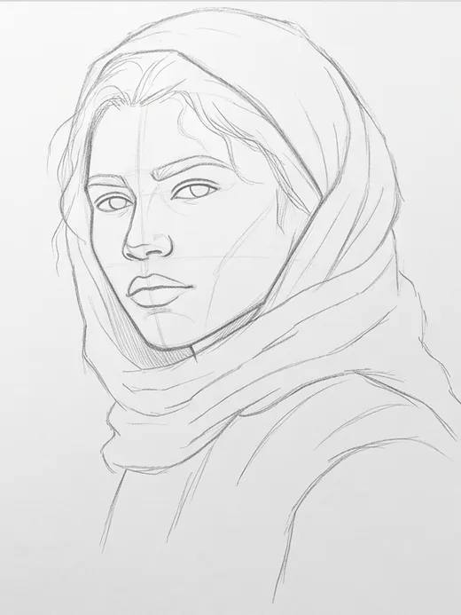 Zendaya drawing stage 8: Deeper values